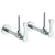 Watermark 125-MAS3-BG4 Chelsea Lavatory Angle Stop Kit - Sweat