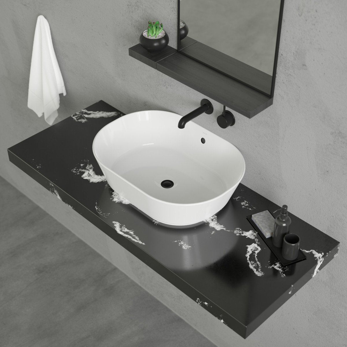 Cheviot 1284-WH Specialty Geo 2 Overcounter Sink  - White