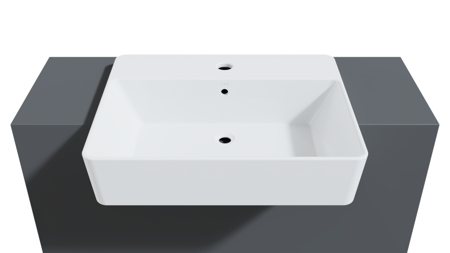 Cheviot 1294-WH-1 Specialty Nuo 2 Semi-Recessed Sink  - White