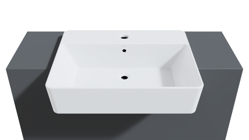 Cheviot 1294-WH-1 Specialty Nuo 2 Semi-Recessed Sink  - White