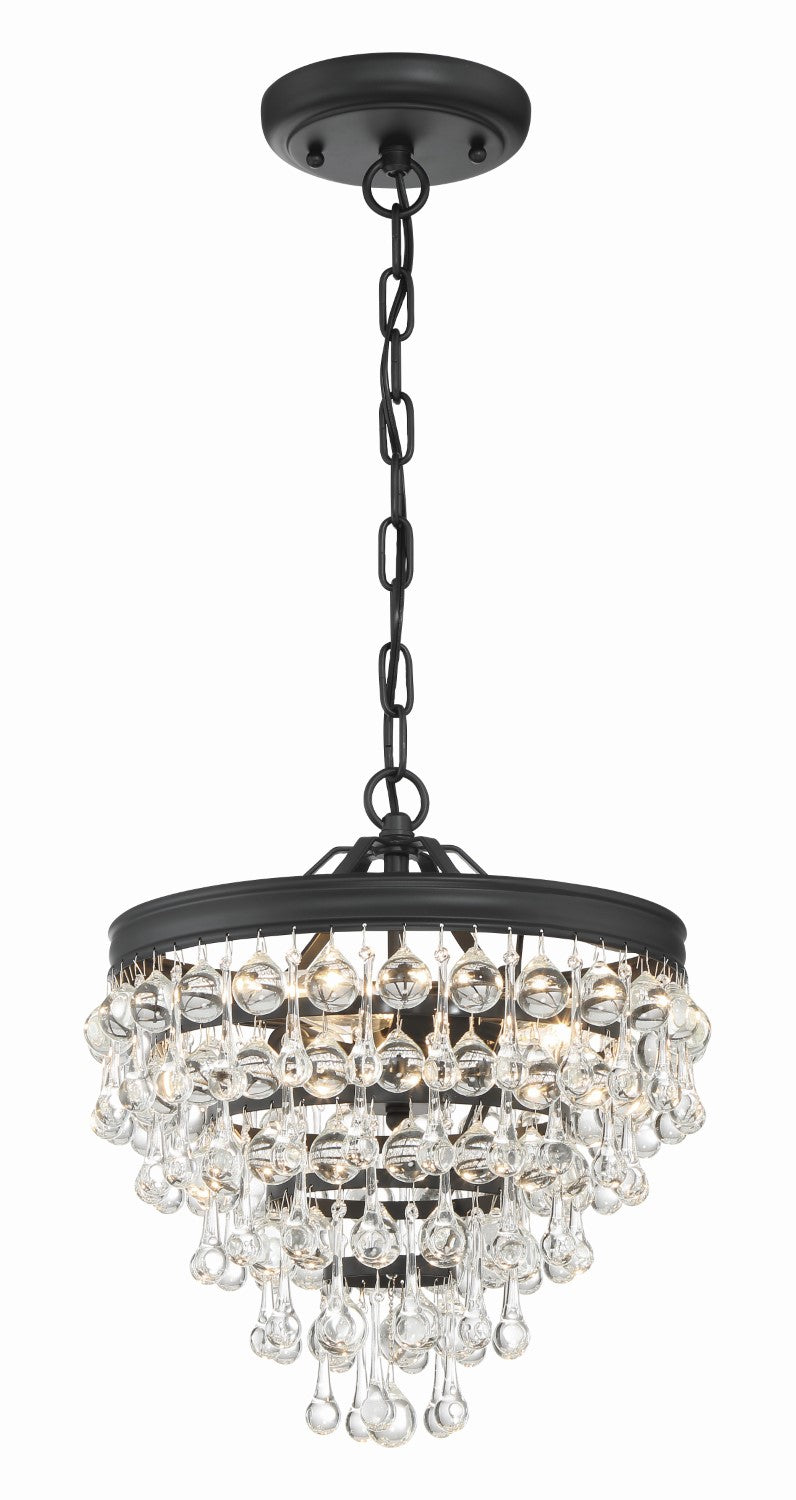 Crystorama 130 Calypso 3 Light Crystal Teardrop Mini Chandelier