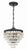Crystorama 130 Calypso 3 Light Crystal Teardrop Mini Chandelier