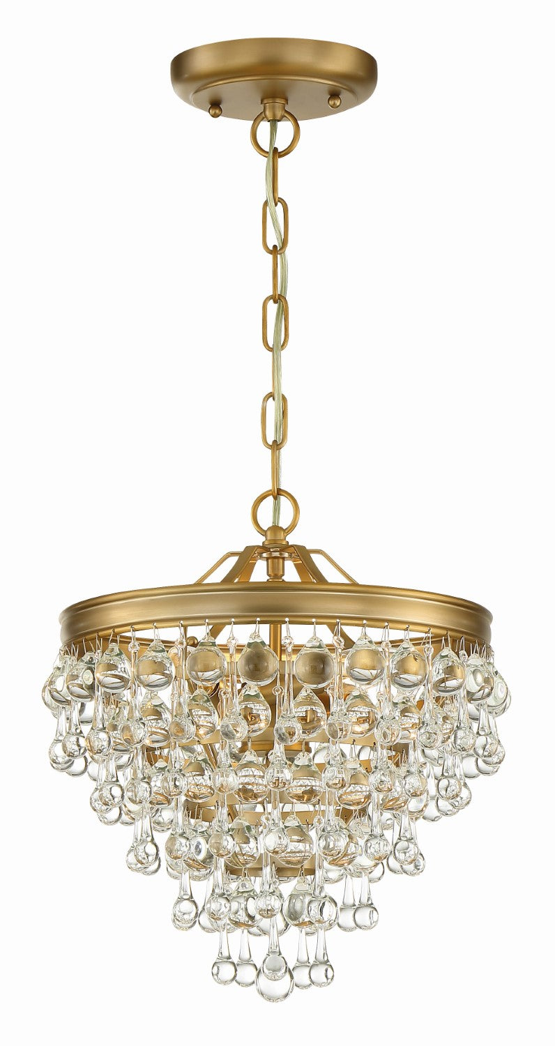 Crystorama 130 Calypso 3 Light Crystal Teardrop Mini Chandelier
