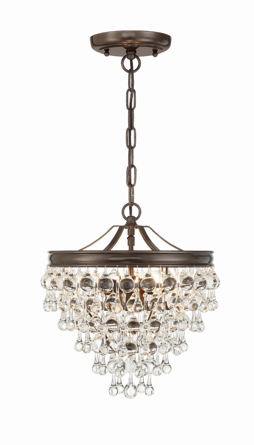 Crystorama 130 Calypso 3 Light Crystal Teardrop Mini Chandelier