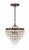 Crystorama 130 Calypso 3 Light Crystal Teardrop Mini Chandelier