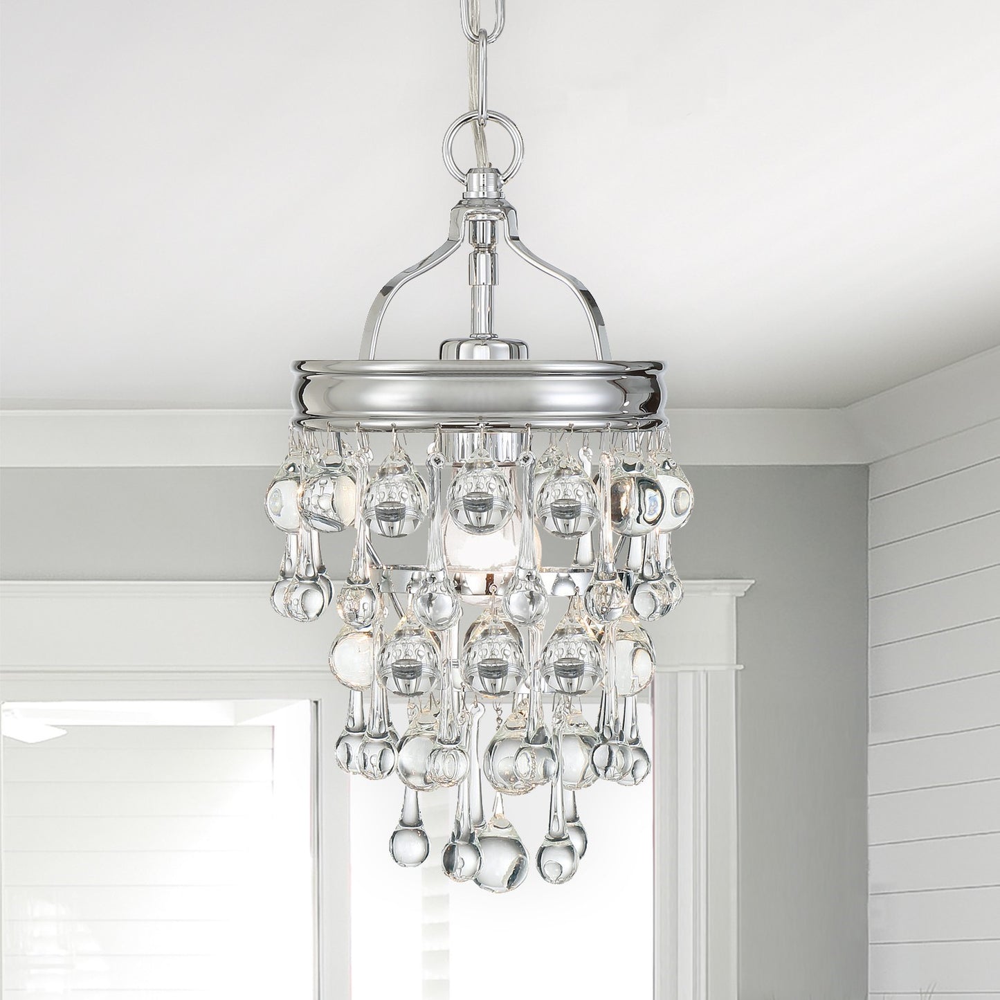 Crystorama 131 Calypso 1 Light Crystal Teardrop Mini Chandelier