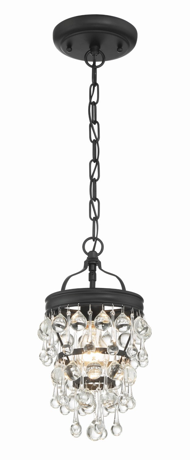 Crystorama 131 Calypso 1 Light Crystal Teardrop Mini Chandelier