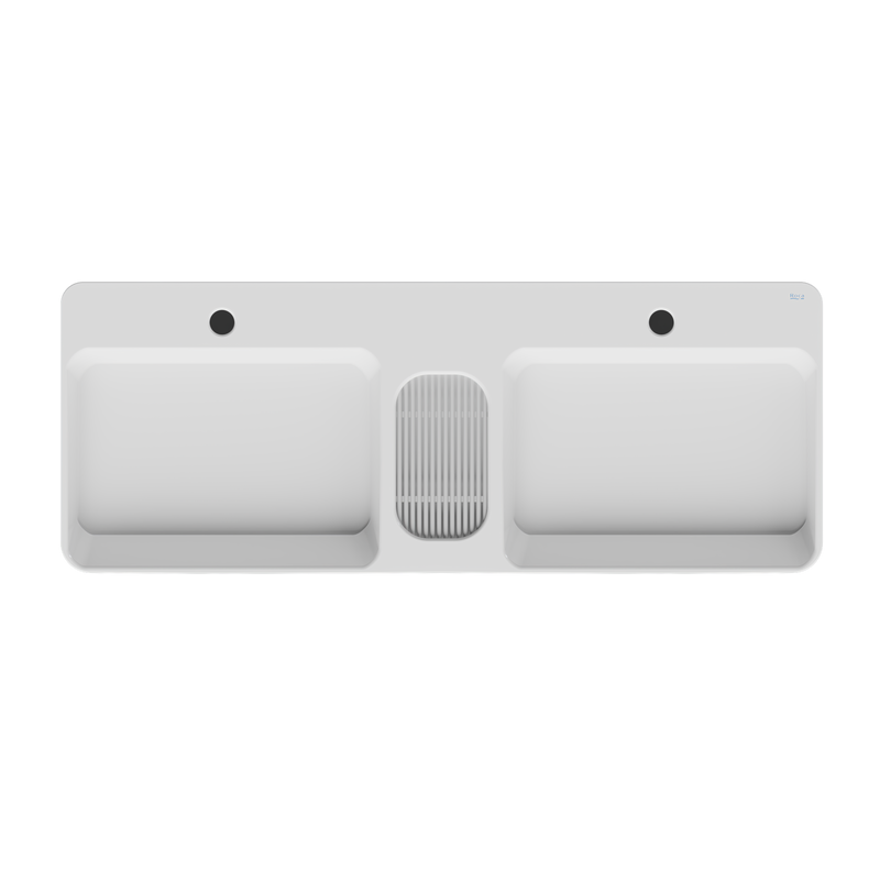 Cheviot 1311-WH-1 Square Infinity Double Vessel Sink  - White