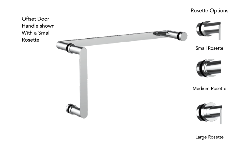 Neelnox BEA-OSD6X18-SR Beaumont 6X18 Shower Door Handle Small Rosette - Parent