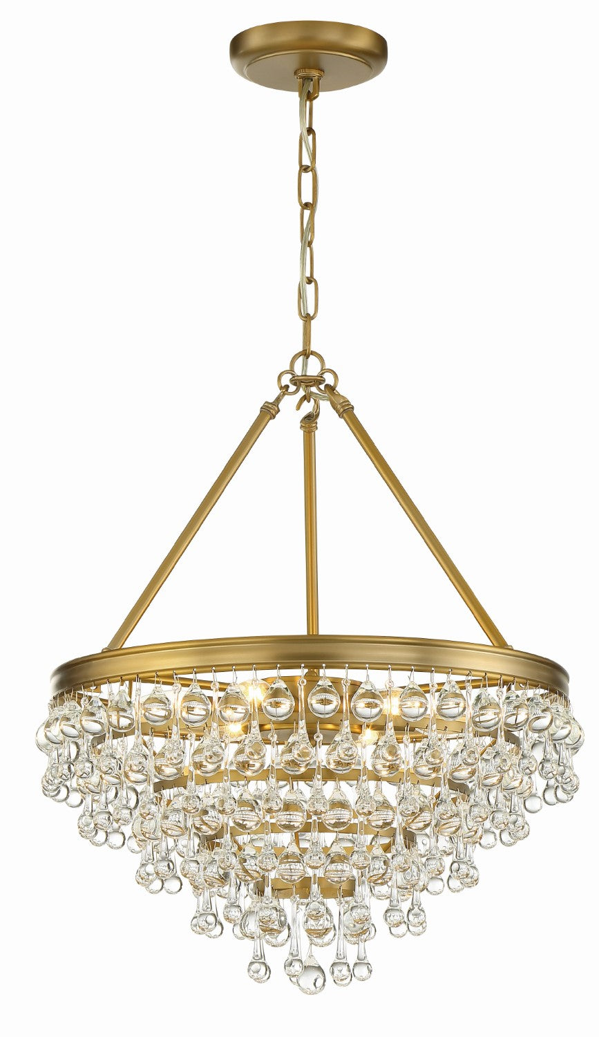 Crystorama 136 Calypso 6 Light Crystal Teardrop Chandelier