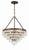 Crystorama 136 Calypso 6 Light Crystal Teardrop Chandelier