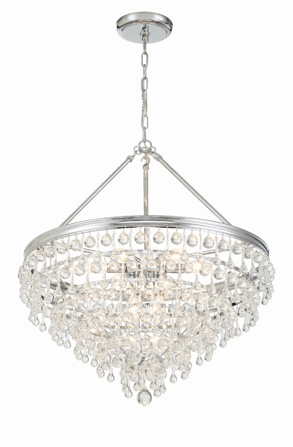 Crystorama 137 Calypso 8 Light Crystal Teardrop Chandelier - Parent