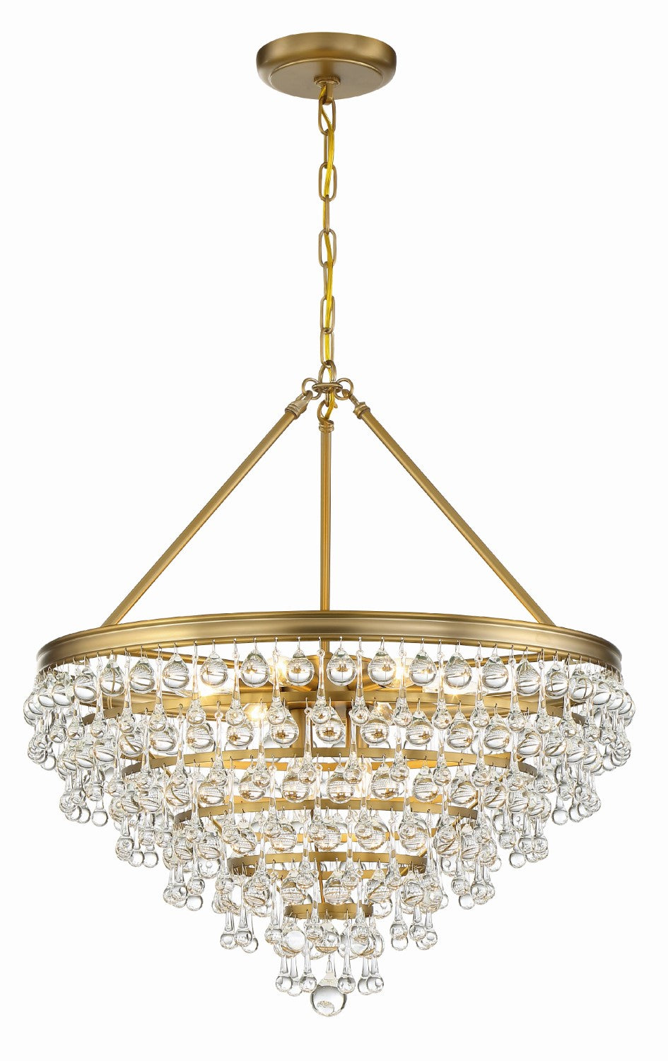 Crystorama 137 Calypso 8 Light Crystal Teardrop Chandelier