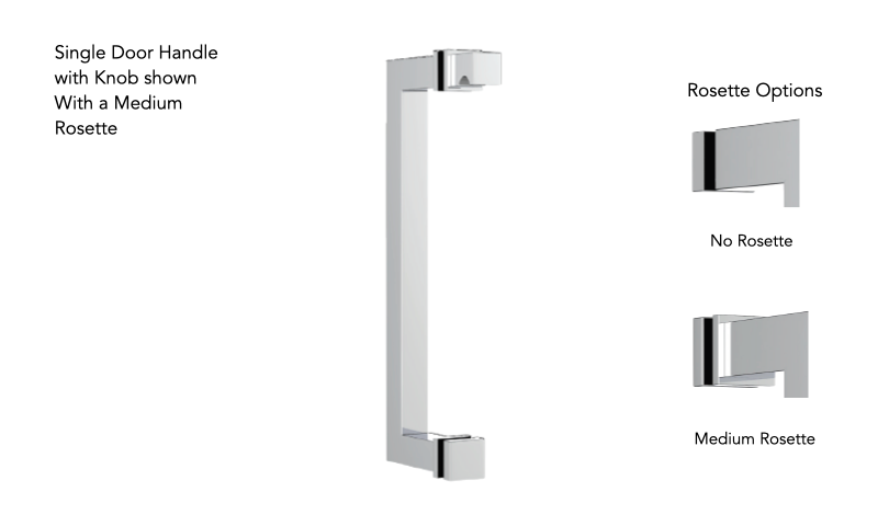 Neelnox UNI-SDKNA18-MR Universal A 18 Single Door Handle With Knob Medium Rosette - Parent