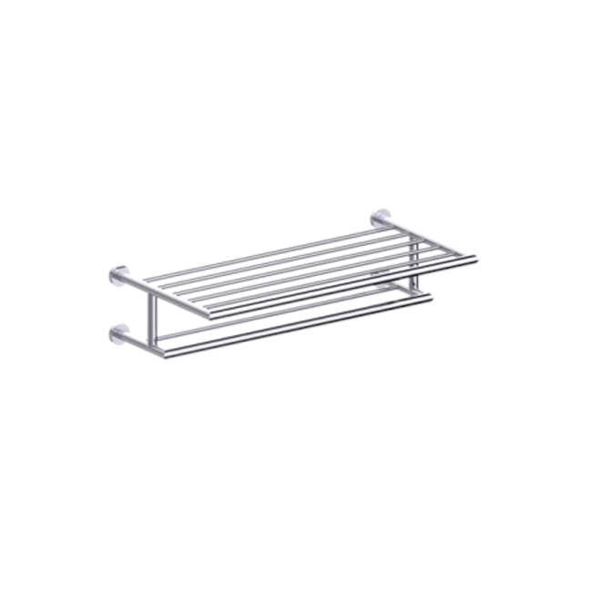 Kartners 144444 Oslo Towel Shelf With Double Towel Bar 24" - Parent