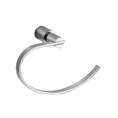 Flusso Serie 145 145.1008CP Brass Towel Ring - Chrome