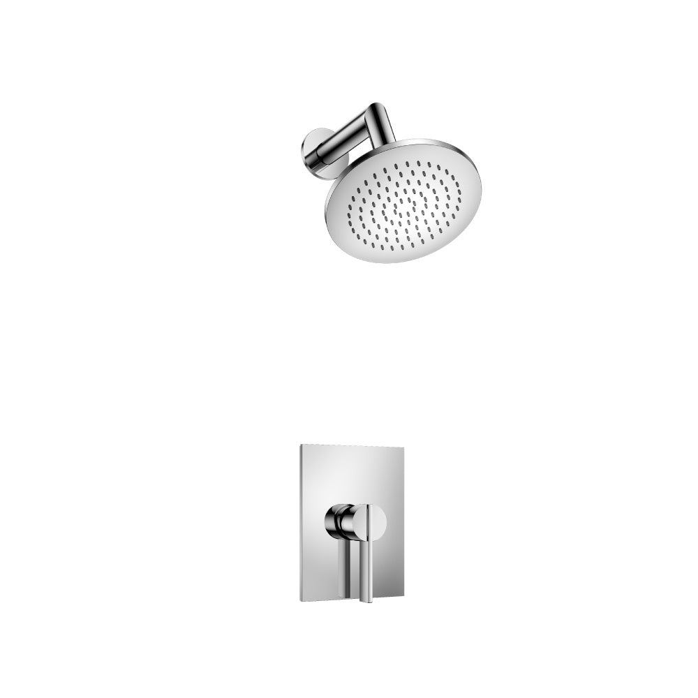 Flusso Serie 145 145.3050CP Single Output Shower Set With Brass Shower Head & Arm - Chrome