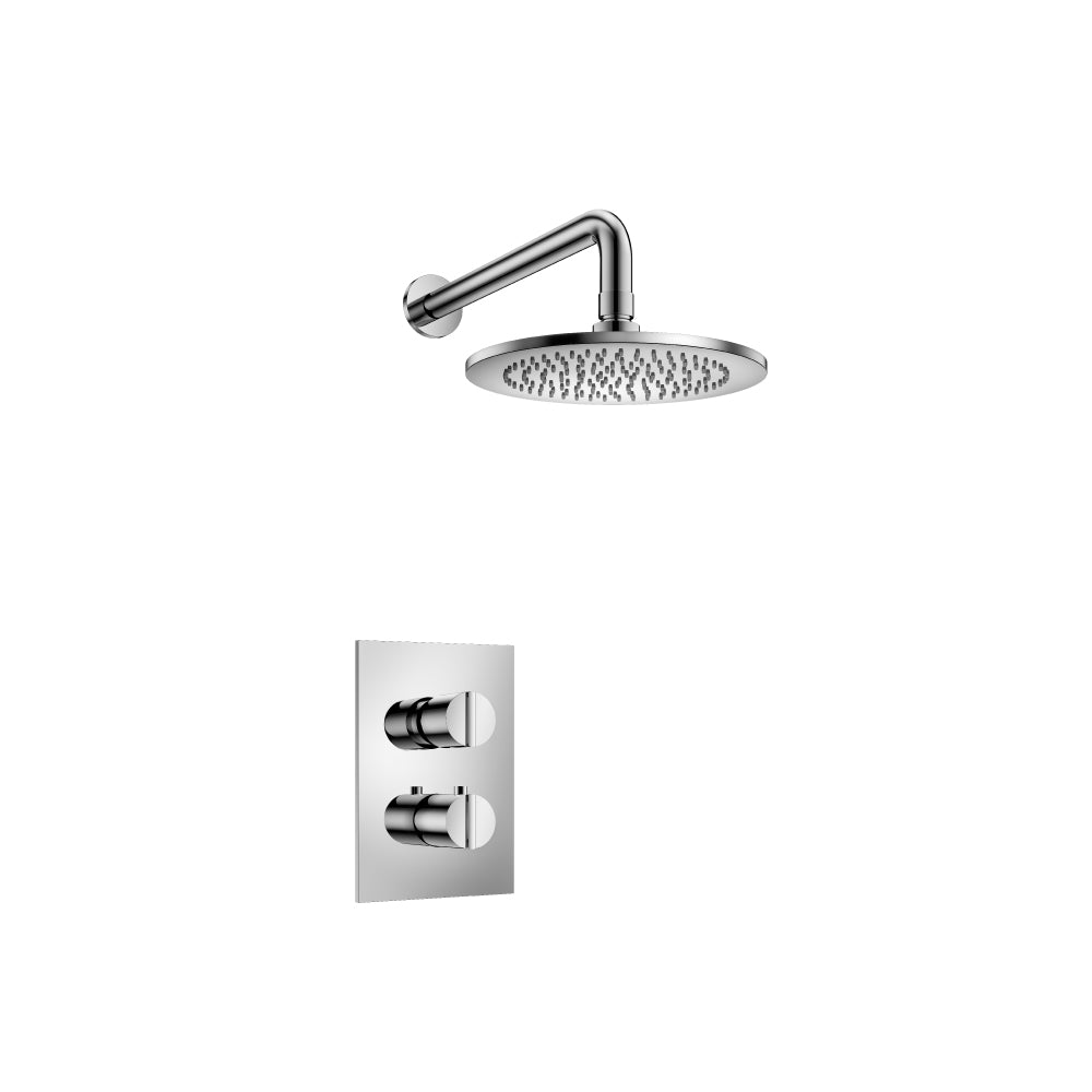 Flusso Serie 145 145.7000CP Single Output Shower Set With Shower Head And Arm - Chrome
