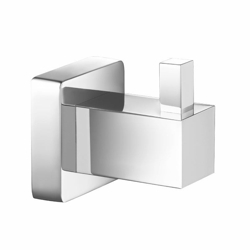 Flusso Serie 150 150.1001CP Brass Bathroom Towel / Robe Hook - Chrome