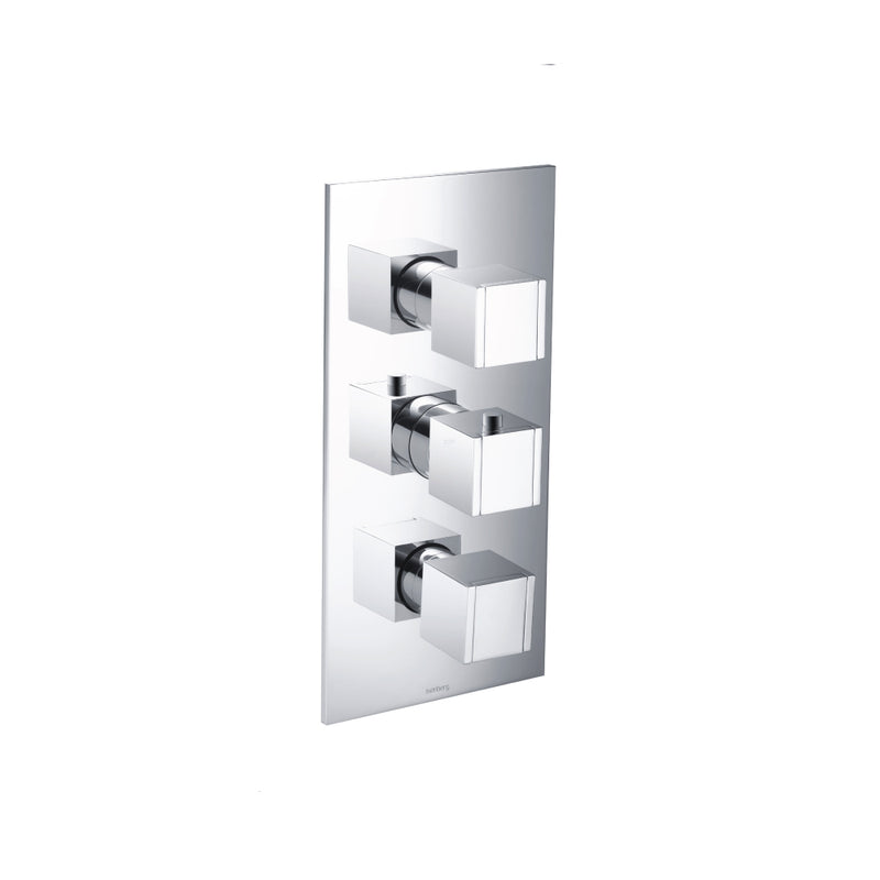 Flusso Serie 150 150.4801CP 3/4" Thermostatic Valve & Trim - 4 Output - Chrome