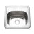 Houzer 1515-6BS-40 Hospitality 15 Inch Stainless Steel Drop-In Topmount 2-Hole Bar and Prep Sink