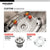 Houzer 1515-6BS-C Hospitality 15 Inch Stainless Steel Drop-In Topmount 2-Hole Bar and Prep Sink