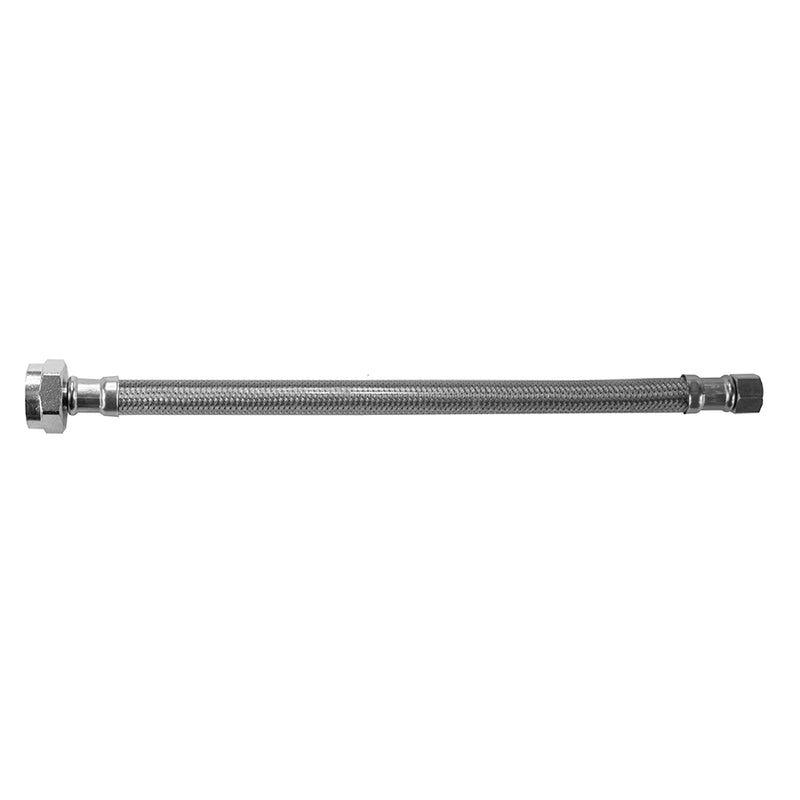 Jaclo 152-MN-SS-CLR Jacloflex� Clear Stainless Steel Flexible Braided 3/8" O.D. X 7/8" I.D.- 16" Toilet Supply Line With Metal Nut
