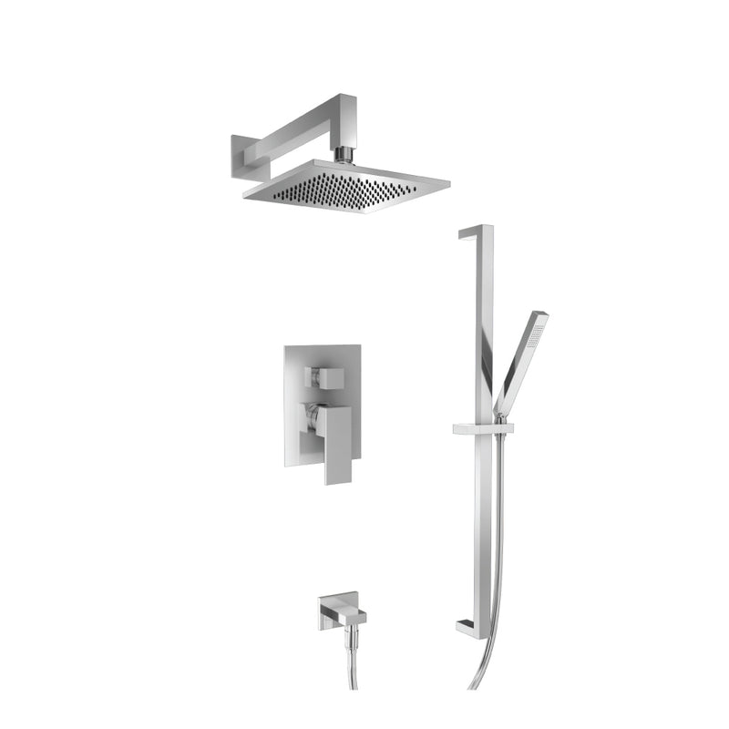 Flusso Serie 160 160.3350 Two Output Shower Set With Shower Head, Hand Held And Slide Bar