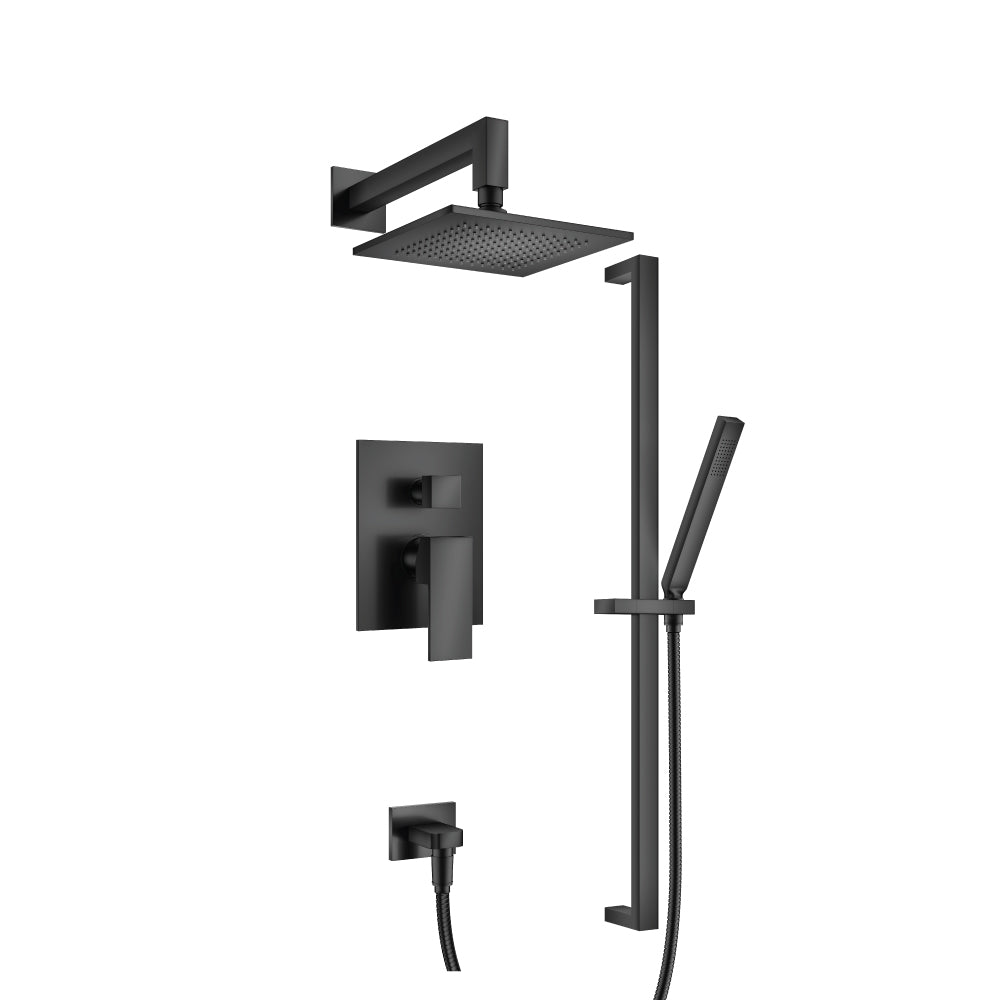 Flusso Serie 160 160.3350 Two Output Shower Set With Shower Head, Hand Held And Slide Bar