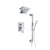 Flusso Serie 160 160.3400 Two Output Shower Set With Shower Head, Hand Held And Slide Bar