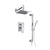 Flusso Serie 160 160.3450 Two Output Shower Set With Shower Head, Hand Held And Slide Bar
