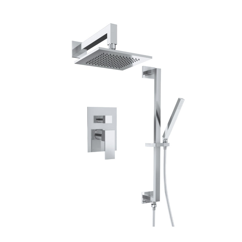Flusso Serie 160 160.3450 Two Output Shower Set With Shower Head, Hand Held And Slide Bar