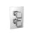 Flusso Serie 160 160.4420 3/4 " Thermostatic Valve & Trim - With 2-Way Diverter - 2 Output