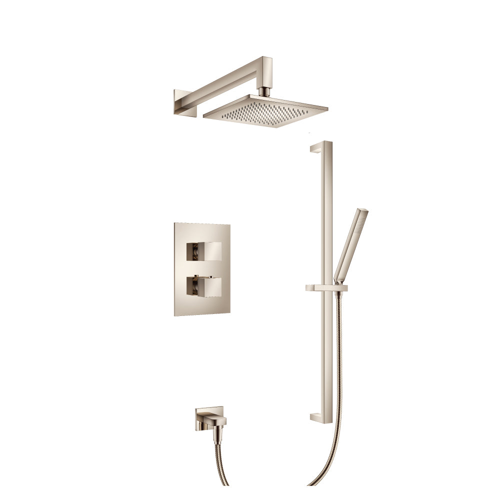 Flusso Serie 160 160.7100 Two Output Shower Set With Shower Head, Hand Held And Slide Bar