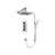 Flusso Serie 160 160.7200 Two Output Shower Set With Shower Head, Hand Held And Slide Bar