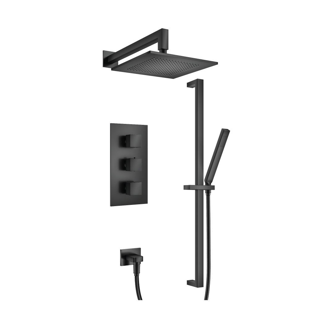 Flusso Serie 160 160.7200 Two Output Shower Set With Shower Head, Hand Held And Slide Bar