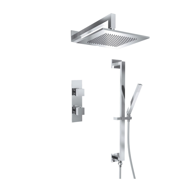 Flusso Serie 160 160.7350 Two Output Shower Set With Shower Head, Hand Held And Slide Bar