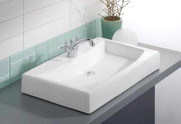 Cheviot 1620-WH-8 Mediterranean Vessel Sink White 8" Drilling