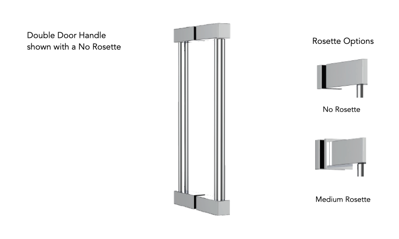 Neelnox ART-DSD6-MR Arte 6 Shower Door Handle Medium Rosette - Parent