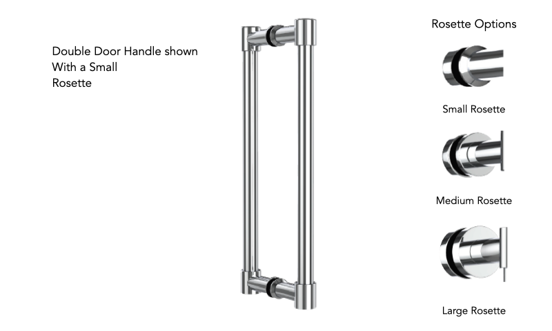 Neelnox ELO-DSD12-MR Eloquence 12 Shower Door Handle Medium Rosette - Parent
