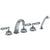 Watermark 180-8.1-BB Venetian Deck Mount 5 Hole Tub Set