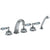 Watermark 180-8.1-BB Venetian Deck Mount 5 Hole Tub Set