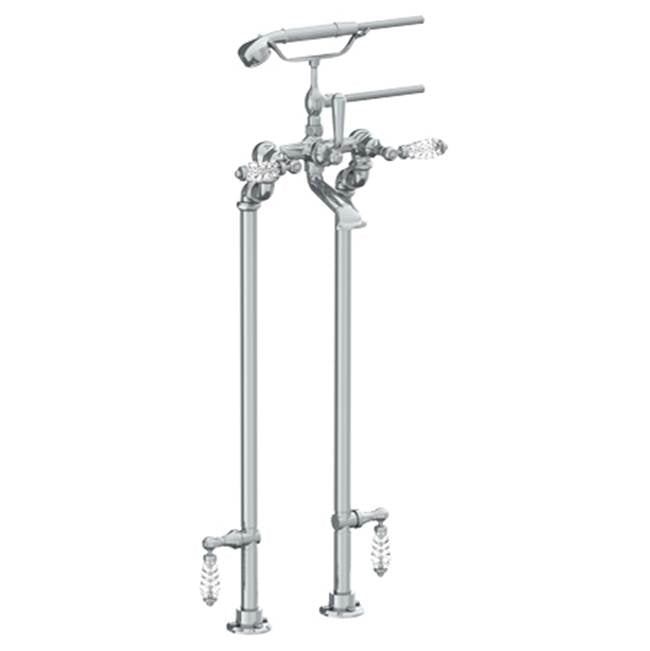 Watermark 180-8.3STP-BB Venetian Floor Standing Bath Set W/ Hand Shower & Shut-Off Valves