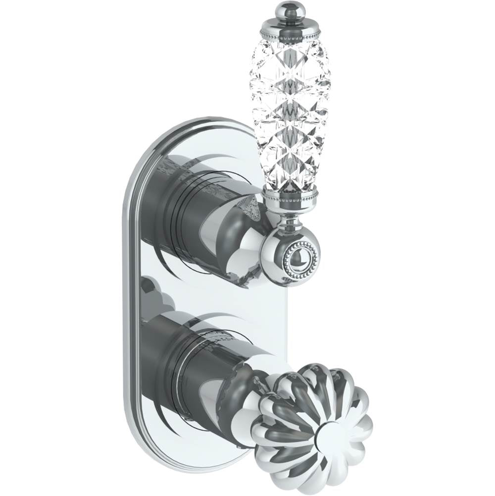Watermark 180-T25-AA Venetian Wall Mounted Mini Thermostatic Shower Trim With Built-In Control 3-1/2