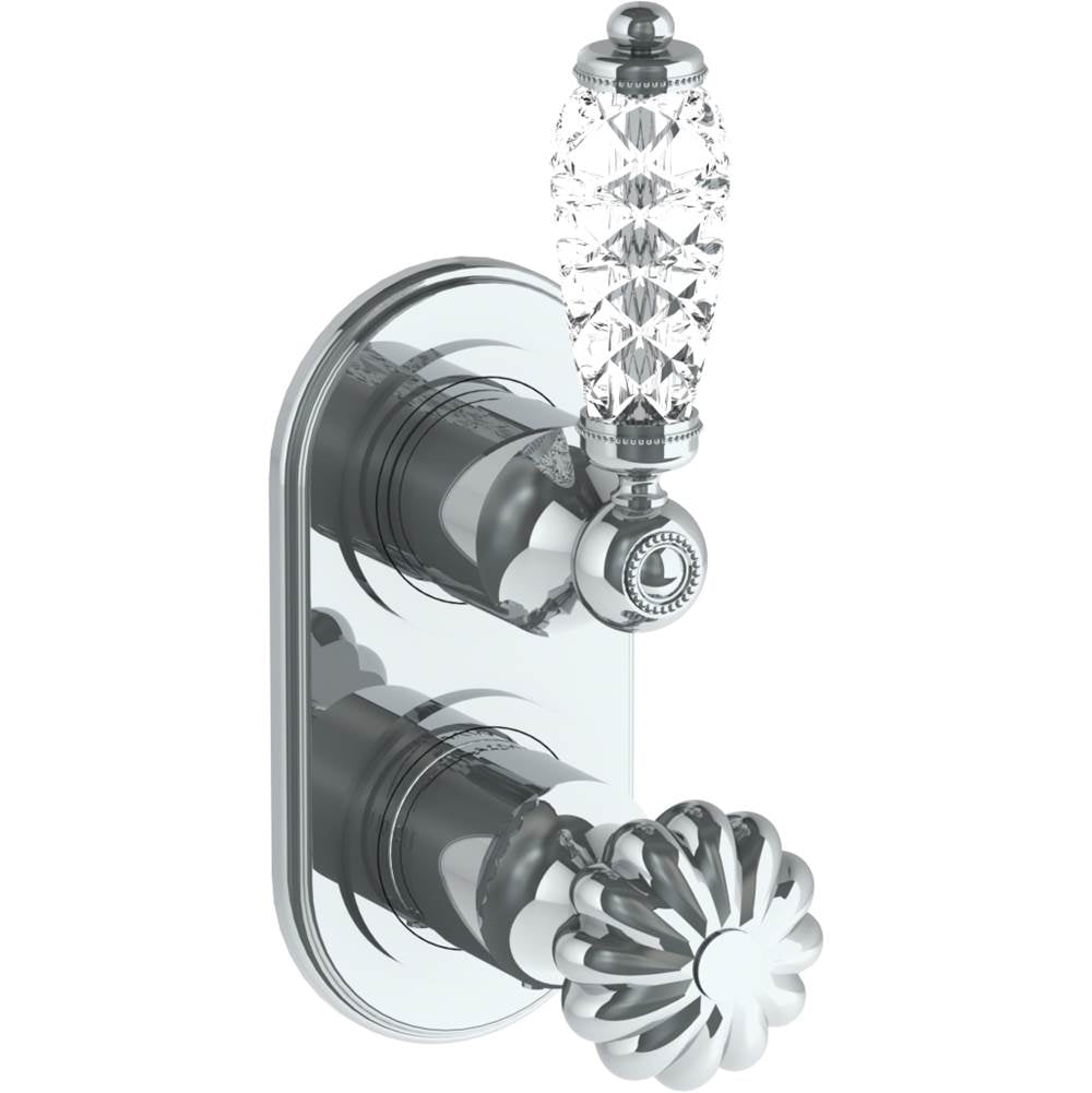 Watermark 180-T25-BB Venetian Wall Mounted Mini Thermostatic Shower Trim With Built-In Control 3-1/2" X 6-1/4". - Parent