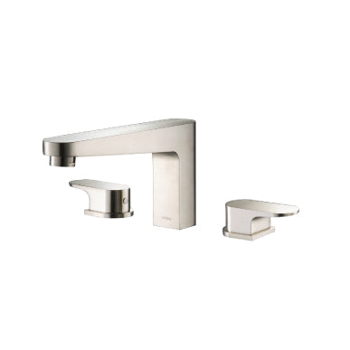 Flusso Serie 180 180.2410BN 3 Hole Deck Mount Roman Tub Faucet - Brushed Nickel
