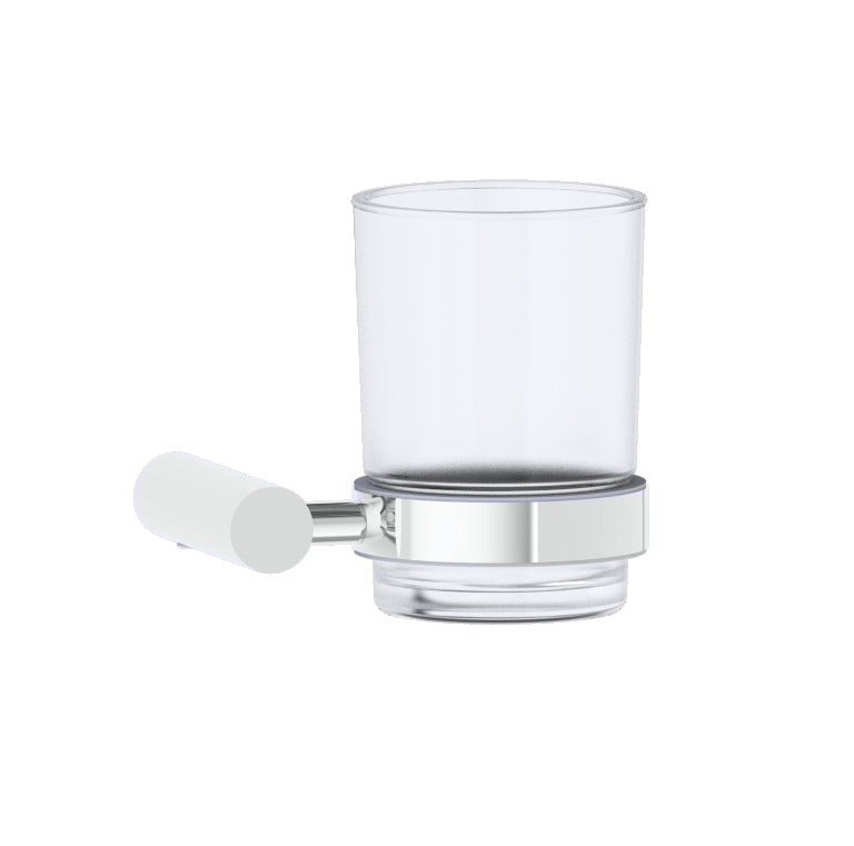Kartners 180660 Copenhagen Bathroom Tumbler Cup & Toothbrush Holder Wall Mount