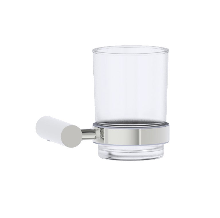 Kartners 180660 Copenhagen Bathroom Tumbler Cup & Toothbrush Holder Wall Mount