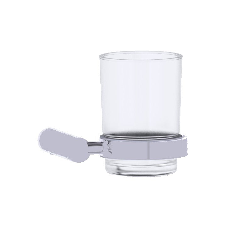 Kartners 180660 Copenhagen Bathroom Tumbler Cup & Toothbrush Holder Wall Mount
