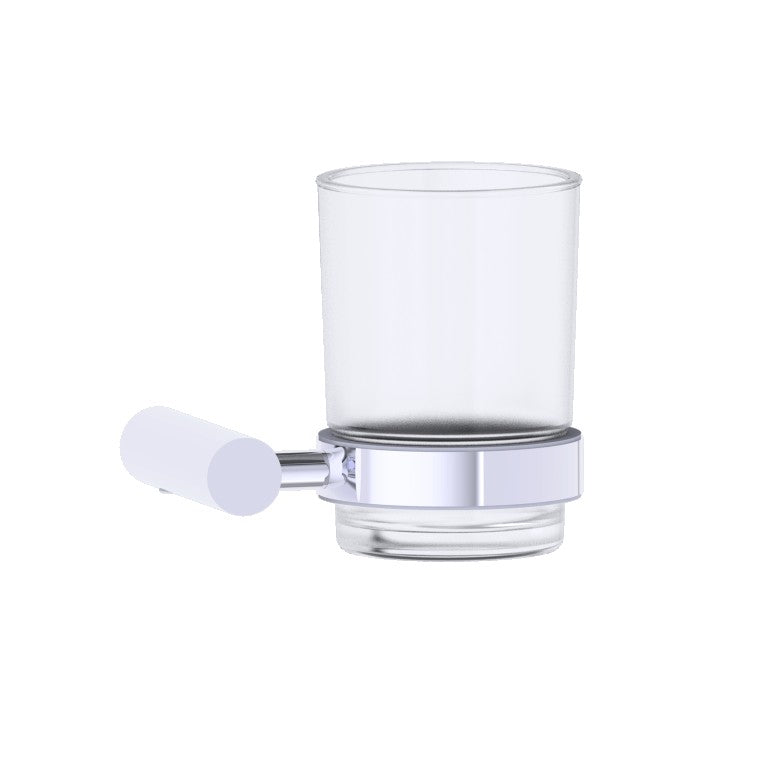 Kartners 180660 Copenhagen Bathroom Tumbler Cup & Toothbrush Holder Wall Mount